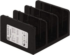 Square D - 3 Poles, 270 (Aluminium), 350 (Copper) Amp, Phenolic Power Distribution Block - 600 VAC, 2 Primary Connection - Exact Tool & Supply