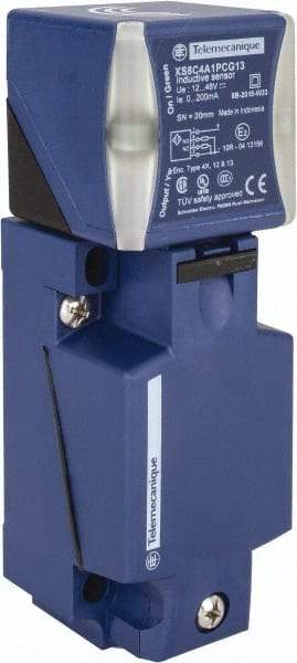 Telemecanique Sensors - PNP, NO/NC, 20mm Detection, Rectangular, Inductive Proximity Sensor - 4 Wires, IP65, IP67, IP69, 12 to 48 VDC, 40mm Long x 117mm Wide - Exact Tool & Supply