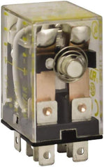 Square D - 1/2 hp at 240 Volt & 1/3 hp at 120 Volt, Electromechanical Plug-in General Purpose Relay - 10 Amp at 240 VAC, DPDT, 24 VAC at 50/60 Hz - Exact Tool & Supply