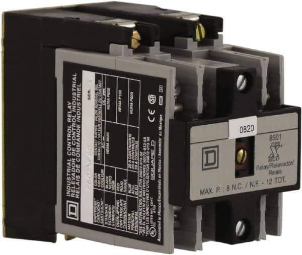 Square D - 2NO, 600 VAC Control Relay - Panel Mount - Exact Tool & Supply