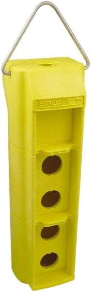 Square D - 5 Hole, 30mm Hole Diameter, Pushbutton Switch Enclosure - Exact Tool & Supply