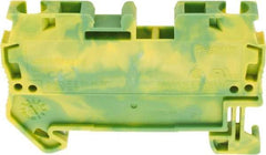 Schneider Electric - 1 Pole, 1,000 Volt, -40 to 266°F, DIN Rail Mount, Polyamide Grounding Terminal Block - 2 Contacts, 28 to 10 AWG Compatibility, 36-1/2mm High - Exact Tool & Supply