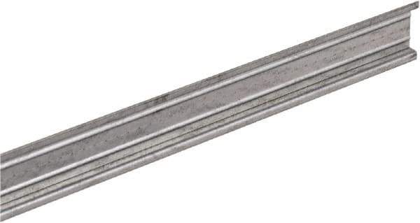 Square D - 1m Long x 0.3 Inch Wide x 1.38 Inch High x Steel DIN Rail - 0.04 Inch Thick - Exact Tool & Supply