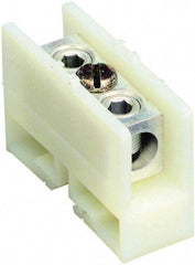 Square D - 600 VAC, 255 Amp, -40 to 275°F, DIN Rail Mount, Nylon Standard Terminal Block - 1 Contact, Tin Plated Aluminum, 6 AWG Compatibility Size, 2.32 Inch High x 3.23 Inch Deep - Exact Tool & Supply