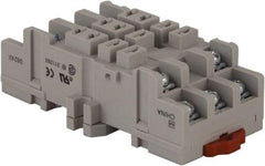 Square D - 11 Pins, 300 VAC, 15 Amp (UL and CSA), Square Relay Socket - DIN Rail Mount, Panel Mount, 2 Tiers, Screw Terminal - Exact Tool & Supply