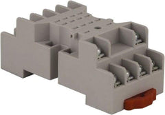 Square D - 14 Pins, 300 VAC, 10 Amp (UL and CSA), Square Relay Socket - DIN Rail Mount, Panel Mount, 2 Tiers, Screw Terminal - Exact Tool & Supply