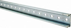 Schneider Electric - 2m Long x 0.6 Inch Wide x 1-1/2 Inch High x Steel DIN Rail - 0.04 Inch Thick - Exact Tool & Supply