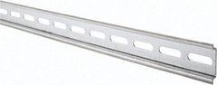 Schneider Electric - 2m Long x 0.3 Inch Wide x 1.4 Inch High x Steel DIN Rail - 0.04 Inch Thick - Exact Tool & Supply