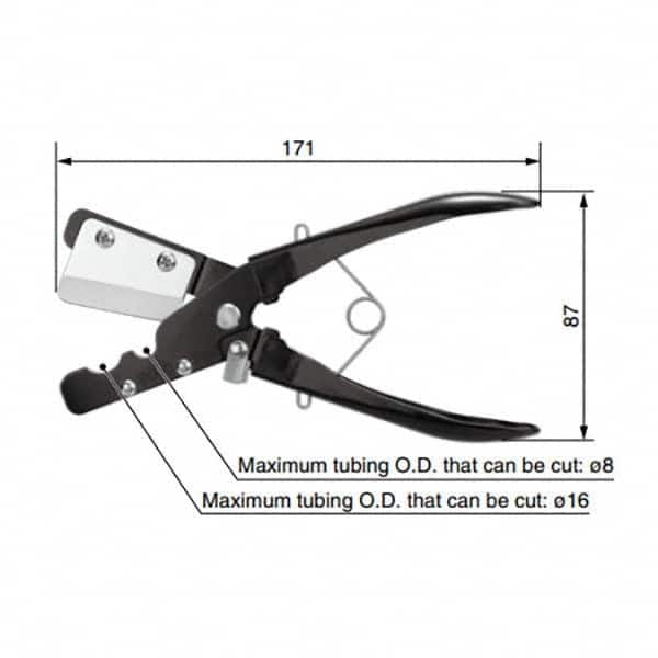 SMC PNEUMATICS - Pipe & Tube Cutters Type: Tube Cutter Maximum Pipe Capacity (mm): 16 - Exact Tool & Supply