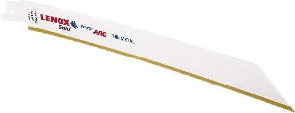 Lenox - 8" Long x 3/4" Thick, Bi-Metal Reciprocating Saw Blade - Tapered Profile, 24 TPI, Toothed Edge, Universal Shank - Exact Tool & Supply