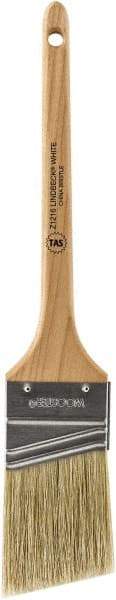 Wooster Brush - 2" Angled Hog Sash Brush - 2-11/16" Bristle Length, 7-7/8" Maple Rattail Handle - Exact Tool & Supply