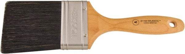 Wooster Brush - 3" Flat Hog Varnish Brush - 3-7/16" Bristle Length, 5-1/8" Maple Beavertail Handle - Exact Tool & Supply