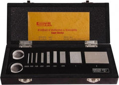 SPI - 9 Piece, 1/16 to 2", Grade 0, Steel Gage Block Set - Rectangular, 0.000008" Tolerance - Exact Tool & Supply