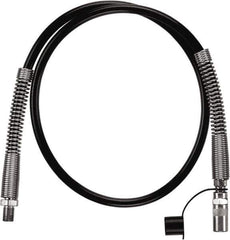 DeWALT - 2' Long, 10,000 psi Operating Pressure, Rubber Grease Gun Hose - 1/8 NPT, 689 bar Burst Pressure - Exact Tool & Supply