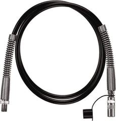 DeWALT - 3-1/2' Long, 10,000 psi Operating Pressure, Rubber Grease Gun Hose - 1/8 NPT, 689 bar Burst Pressure - Exact Tool & Supply