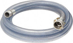 Alliance Hose & Rubber - 4" Inside x 4-1/2" Outside Diam, Food & Beverage Hose - 16" Bend Radius, Clear, 20' Long, 55 Max psi, 29 Vacuum Rating - Exact Tool & Supply