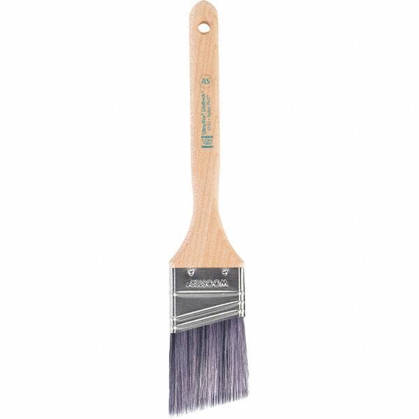 Wooster Brush - 2" Angled Synthetic Sash Brush - 2-11/16" Bristle Length, 7.88" Maple Fluted Handle - Exact Tool & Supply