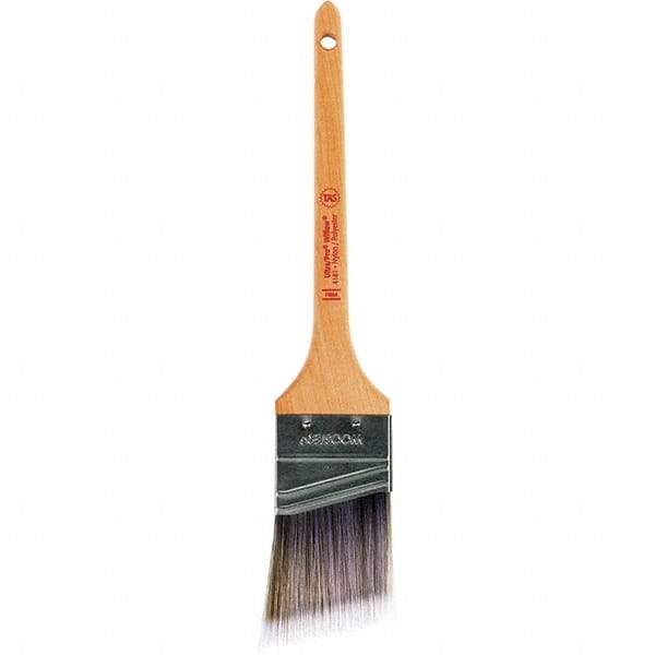 Wooster Brush - 2" Angled Nylon/Polyester Sash Brush - 2-7/16" Bristle Length, 8" Maple Rattail Handle - Exact Tool & Supply