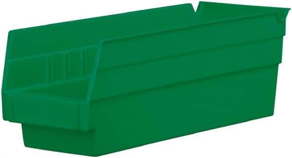 Akro-Mils - 11-5/8" Deep, Green Hopper Shelf Bin - 4" High x 4-1/8" Wide x 11-5/8" Long - Exact Tool & Supply