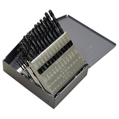 #1-#60 RHS / RHC HSS 135 Degree Split Point Heavy Duty Jobber Length Drill Set - Steam Oxide - Exact Tool & Supply