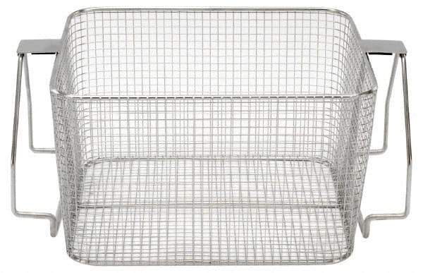 CREST ULTRASONIC - Stainless Steel Parts Washer Basket - 7" High x 215.9mm Wide x 11" Long, Use with Ultrasonic Cleaners - Exact Tool & Supply