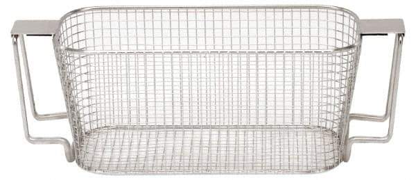 CREST ULTRASONIC - Stainless Steel Parts Washer Basket - 88.9mm High x 127mm Wide x 228.6mm Long, Use with Ultrasonic Cleaners - Exact Tool & Supply