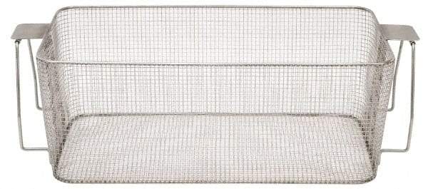 CREST ULTRASONIC - Stainless Steel Parts Washer Basket - 177.8mm High x 273.05mm Wide x 482.6mm Long, Use with Ultrasonic Cleaners - Exact Tool & Supply