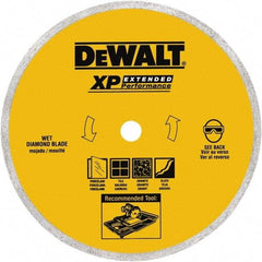 DeWALT - 8" Diam, 5/8" Arbor Hole Diam, Wet & Dry Cut Saw Blade - Diamond-Tipped, Standard Round Arbor - Exact Tool & Supply