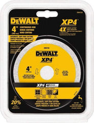 DeWALT - 4" Diam, 5/8 & 7/8" Arbor Hole Diam, Wet & Dry Cut Saw Blade - Diamond-Tipped, Standard Round Arbor - Exact Tool & Supply