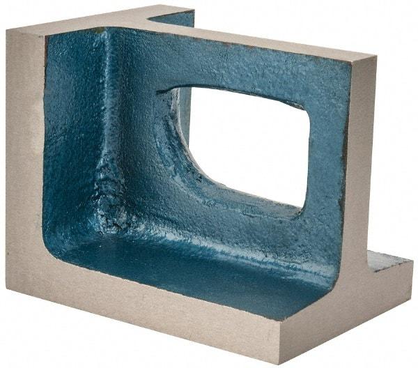 Interstate - 1 Hole, 5" High x 3-3/4" Wide x 4" Deep, Right Angle Iron - Semi-Steel, Precision Ground, Parallel & Square to within 0.0018" per 6" - Exact Tool & Supply