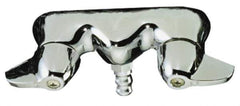 B&K Mueller - Exposed, Two Handle, Chrome Coated, Brass, Bath Faucet - Knob Handles, 3-3/8 Inch Mounting Centers, Brass Handles - Exact Tool & Supply