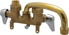 B&K Mueller - Standard, Two Handle Design, Brass, Clamp, Laundry Faucet - 6 Inch Spout, Lever Handle - Exact Tool & Supply