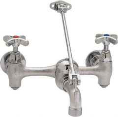 B&K Mueller - Standard, Two Handle Design, Chrome, Industrial and Laundry Faucet - Cross Handle - Exact Tool & Supply