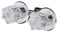 B&K Mueller - Concealed, Two Handle, Chrome Coated, Brass, Shower Valve - Knob Handles, 4 Inch Mounting Centers, Acrylic Handles - Exact Tool & Supply