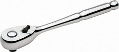 Paramount - 3/8" Drive Pear Head Quick-Release Ratchet - Chrome Finish, 8" OAL, 72 Gear Teeth - Exact Tool & Supply