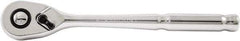 Paramount - 1/2" Drive Pear Head Quick-Release Ratchet - Chrome Finish, 10" OAL, 60 Gear Teeth - Exact Tool & Supply