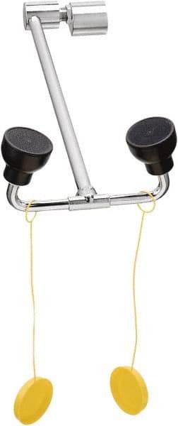 Bradley - Deck Mount, Eye & Face Wash Station - 1/2" Inlet, 30 psi Flow, 0.4 GPM Flow Rate - Exact Tool & Supply