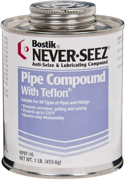 Bostik - 1 Lb Can High Temperature Anti-Seize Lubricant - With PTFE, -297 to 1,800°F, Off-White, Water Resistant - Exact Tool & Supply