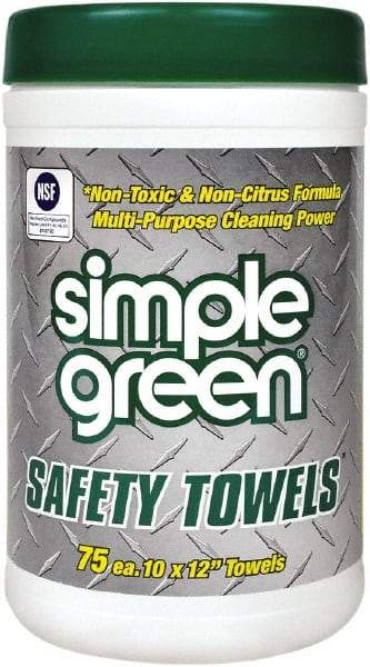 Simple Green - Pre-Moistened General Purpose Wipes - Center Pull, 12" x 10" Sheet Size - Exact Tool & Supply
