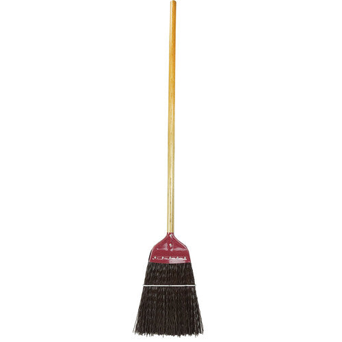 Metal Cap Upright Broom, Brown Poly Fill, 55″ Overall Length - Exact Tool & Supply