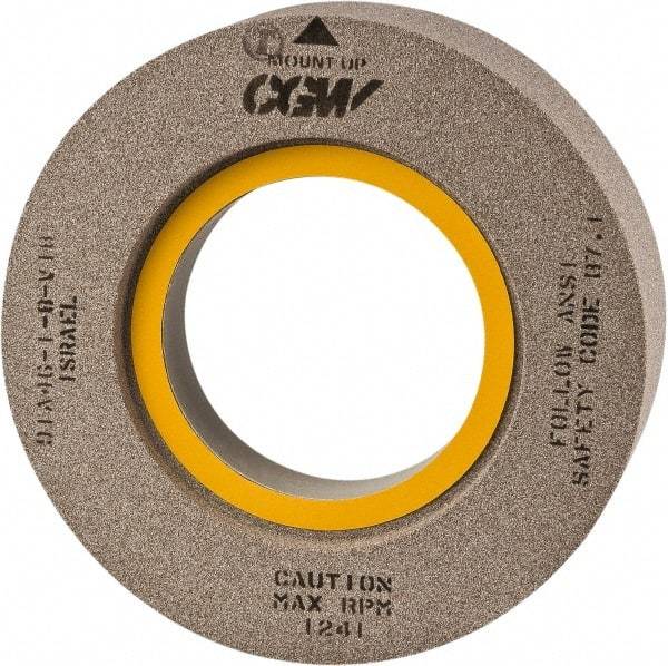 Camel Grinding Wheels - 18" Diam x 8" Hole x 2" Thick, I Hardness, 46 Grit Surface Grinding Wheel - Aluminum Oxide, Type 7, Medium Grade, 1,460 Max RPM, Vitrified Bond, Two-Side Recess - Exact Tool & Supply