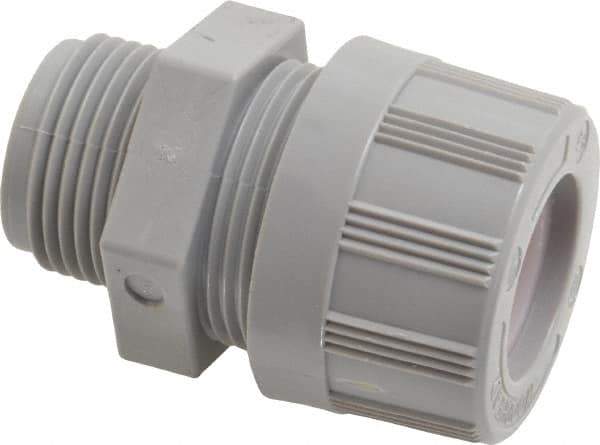 Woodhead Electrical - 4.75 to 6.35mm Capacity, Liquidtight, Straight Strain Relief Cord Grip - 3/4 NPT Thread, Nylon - Exact Tool & Supply