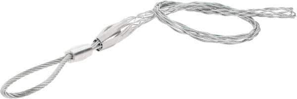Woodhead Electrical - Flexible Eye, Single Weave Mesh, Steel Wire Pulling Grip - 25" Mesh, 1-1/2 to 1.99" Cable Diam - Exact Tool & Supply