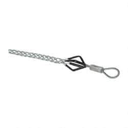 Woodhead Electrical - Flexible Eye, Closed Mesh, Steel Wire Pulling Grip - 5" Mesh, 1/4 to 0.36" Cable Diam - Exact Tool & Supply
