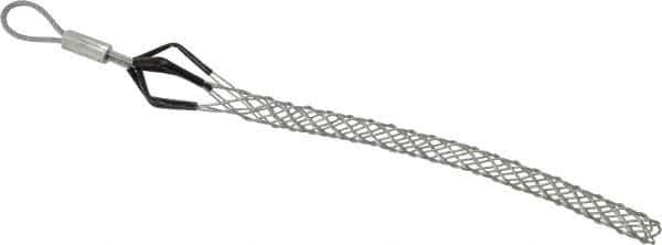 Woodhead Electrical - Flexible Eye, Closed Mesh, Steel Wire Pulling Grip - 7" Mesh, 0.37 to 0.49" Cable Diam - Exact Tool & Supply