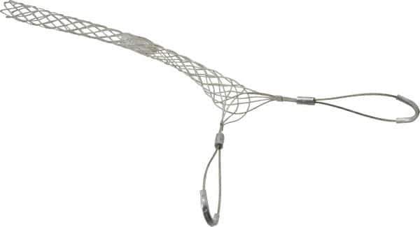 Woodhead Electrical - Double Eye, Closed Mesh, Bronze Wire Pulling Grip - 18" Mesh, 1-1/2 to 1.74" Cable Diam - Exact Tool & Supply