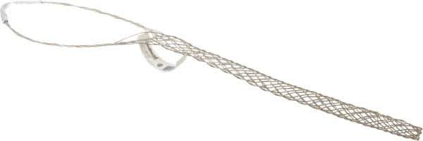 Woodhead Electrical - 3/4 to 0.99 Inch Cable Diameter, Tinned Bronze, Single Loop Support Grip - 14 Inch Long, 1,300 Lb. Breaking Strength, 14 Inch Mesh Length - Exact Tool & Supply