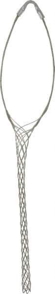 Woodhead Electrical - 1-1/2 to 1.74 Inch Cable Diameter, Tinned Bronze, Single Loop Support Grip - 18 Inch Long, 1,680 Lb. Breaking Strength, 18 Inch Mesh Length - Exact Tool & Supply