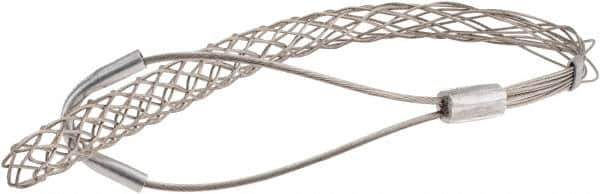 Woodhead Electrical - 0.62 to 0.74 Inch Cable Diameter, Tinned Bronze, Offset Loop Support Grip - 18 Inch Long, 960 Lb. Breaking Strength, 11 Inch Mesh Length - Exact Tool & Supply