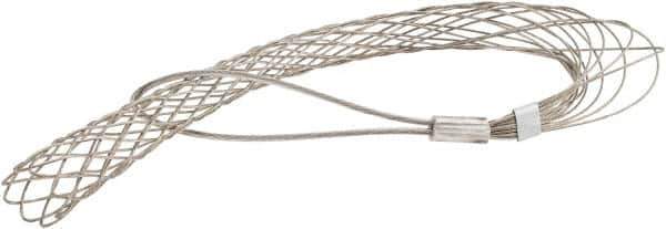 Woodhead Electrical - 2-1/2 to 2.99 Inch Cable Diameter, Tinned Bronze, Offset Loop Support Grip - 31 Inch Long, 3,760 Lb. Breaking Strength, 24 Inch Mesh Length - Exact Tool & Supply
